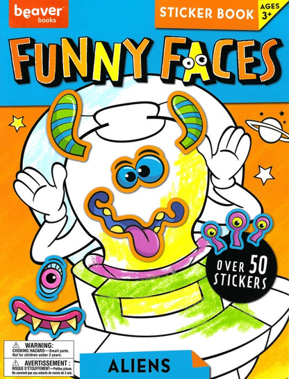 Funny Face Sticker Book - Aliens