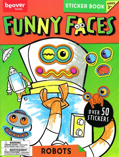 Funny Face Sticker Book - Robot