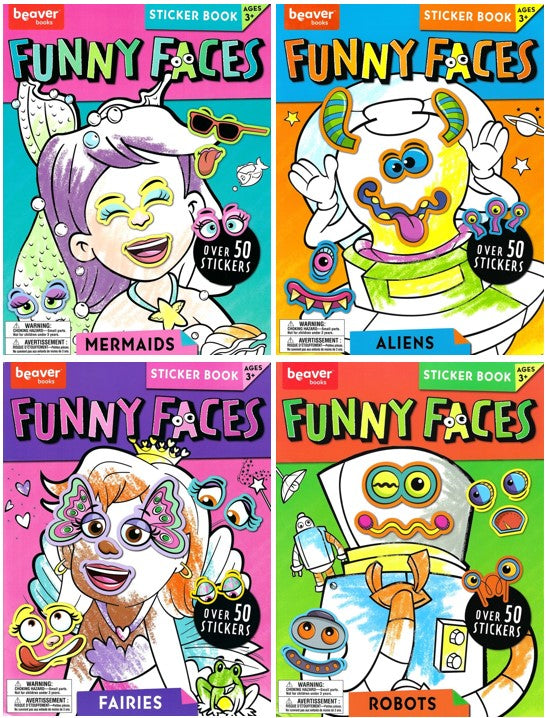 Funny Face Sticker Books All